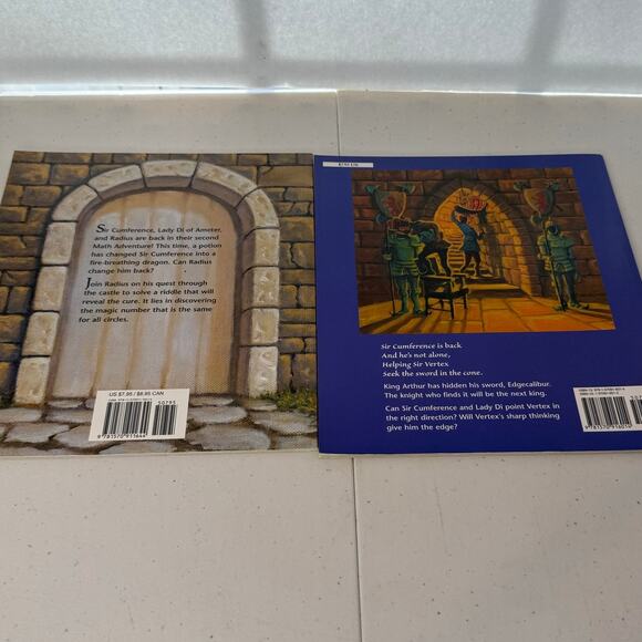 Educational Book Bundle 2 Math Adventure Story Books Sir Cumference Series - Picture 2 of 6